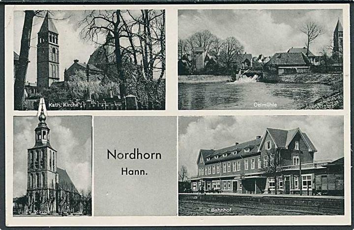Partier fra Nordhorn med stationen. Kuhlmann no. 43.