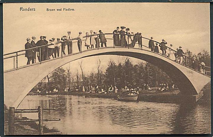 Broen over aaen ved Fladbro. P.H. u/no.