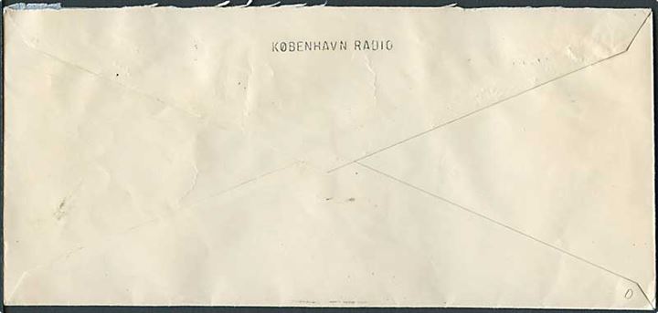 15 øre H.C.Andersen på fortrykt rudekuvert til Radiobrev (R.12 12/34) fra København d. 7.11.1935. På bagsiden liniestempel: København Radio.
