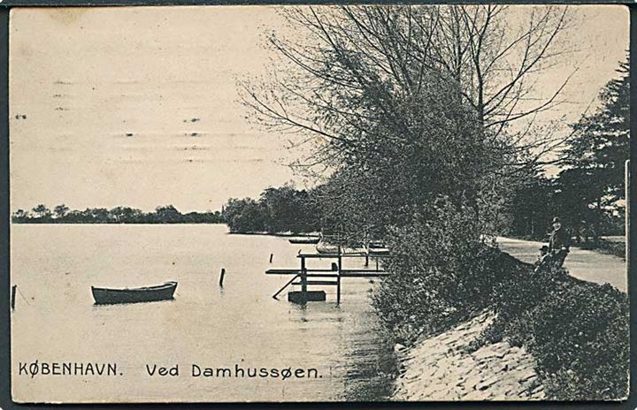 Parti fra Damhussøen i København. Stenders no. 10811.