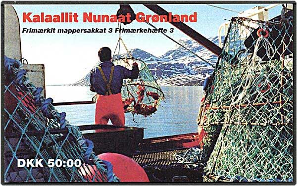 Postfrisk Grønland frimærkehæfte nr. 3. AFA 500,-