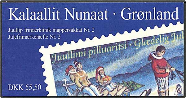 Postfrisk Grønland julefrimærkehæfte nr. 2. AFA 300,-