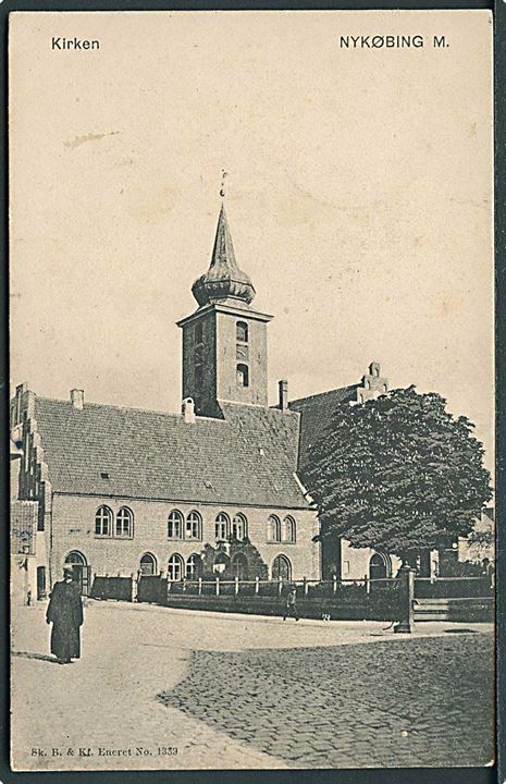 Kirken i Nykøbing Falster (fejltrykt på kortet!). Sk. B. & Kf. no. 1339.