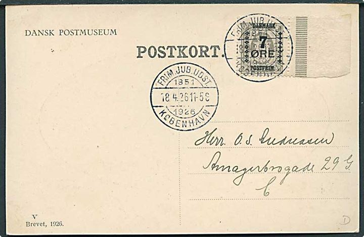 Brevet. Dansk Postmuseum no. V.