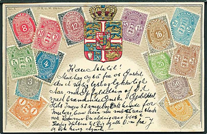 Danske frimærker. O. Zieher no. 2.