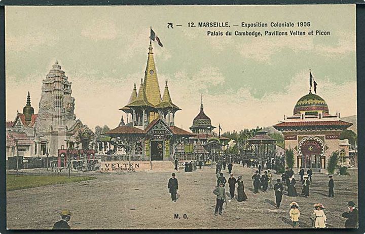 Cambodjas pavillon paa kolonial udstillingen i Marseille, Frankrig. M. Ollivier no. 7. 