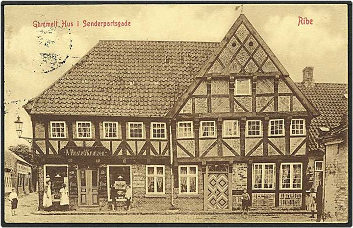 Gammelt hus i Sønderportgade i Ribe. W.K.F. no. 1808.