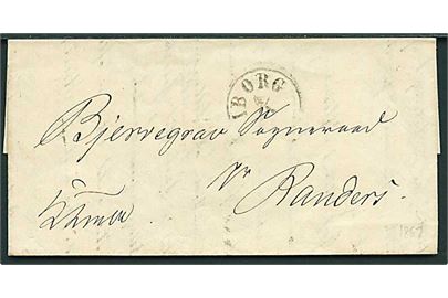 Ufrankeret tjenestebrev påskrevet K.T.m.A. fra Viborg d. 4.1.1868 til Bjerregrav pr. Randers.