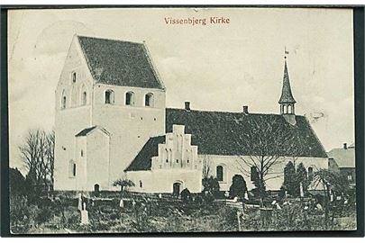 Vissenbjerg Kirke. P. M. Brønsro's Forlag u/no. Hjørneknæk. 