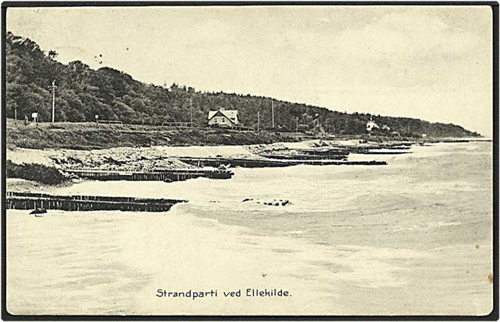 Strandparti fra Ellekilde. Stenders no. 12764.