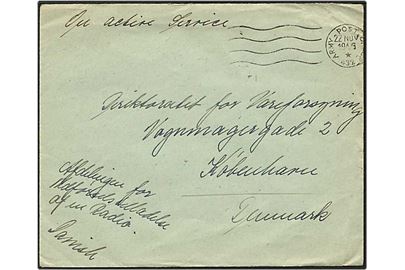 Ufrankeret brev fra dansk censor i den engelske sektor i Tyskland d. 22.11.1946 til København. FPO 432 = Hamburg / 3.D.C.S - 3rd District Censorship Station.