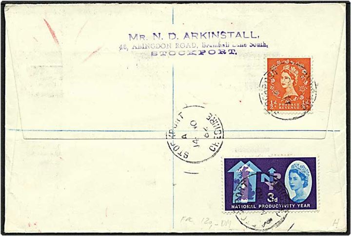 Rec. brev fra Stockport, England, d. 14.11.1962 til Hellerup.