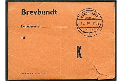 Brevbundt vignet KGH 2226 f.70.50000 SJ stemplet Jakobshavn d. 15.10.1982.