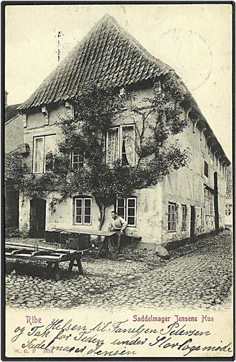 Saddelmager Jensens hus i Ribe. W.K.F. no. 1824.