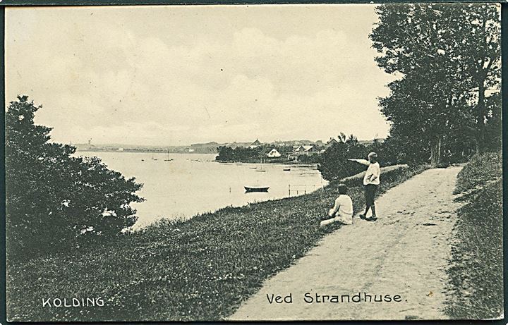 Parti fra Strandhuse ved Kolding. Stenders no. 13327.