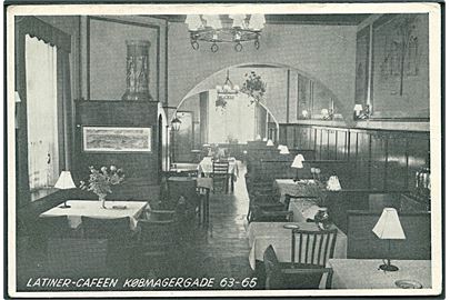 Latiner Caféen i Købmagergade nr. 63-65. U/no.