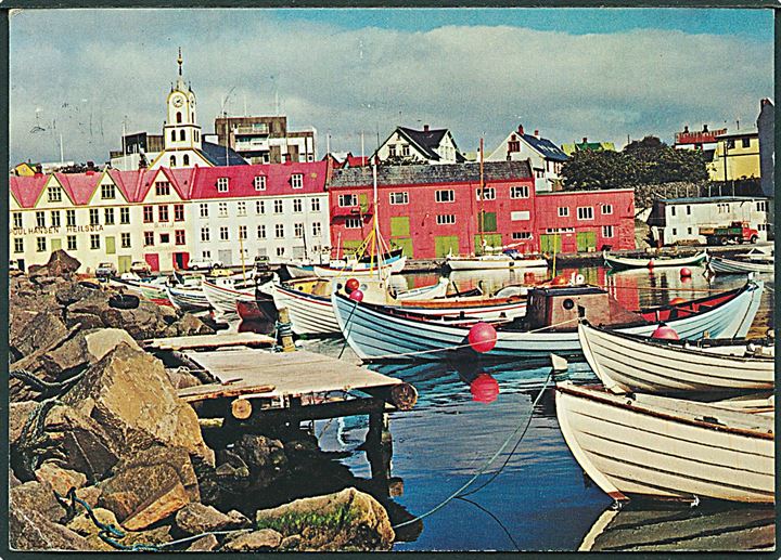 Havneparti fra Torshavn. Drewsen no. 55.