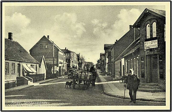 Jernbanegade i Ringe. E. Andersen no. 611.