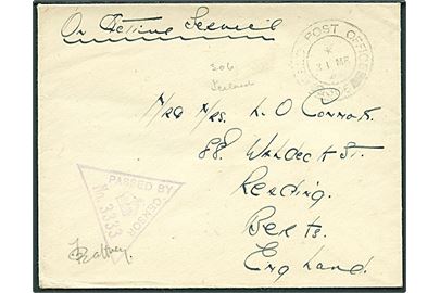 Ufrankeret OAS feltpostbrev stemplet Field Post Office 306 (= Reykjavik) d. 31.3.1941 til England. Unit censor no. 3333.