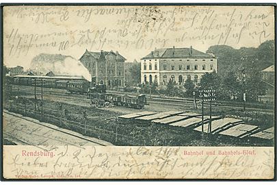 Lokomotiv ved banegaarden i Rendsborg, Tyskland. Lempe no. 144.