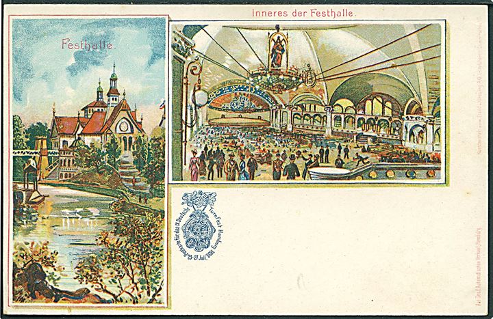 Festsalen ved turnfest i Hamborg 1898, Tyskland. U/no.