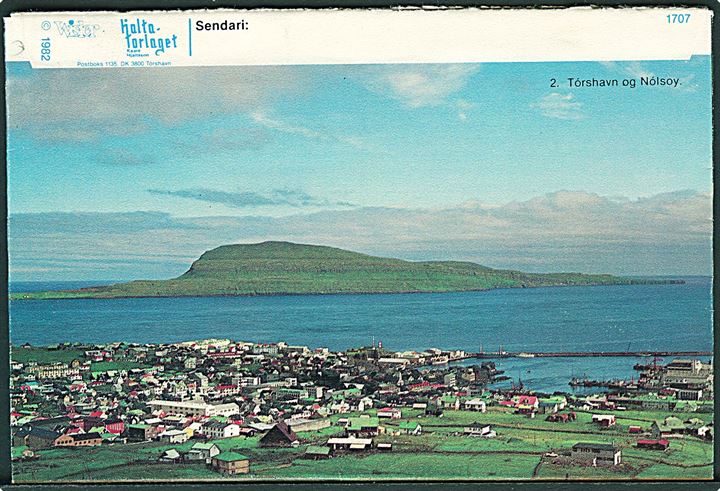 300 øre Flytype på Heilsan ur Føroyum Photo Letter annulleret med pr.-stempel Fuglafjørdur pr. Tórshavn d. 13.3.1986 til Haslev.