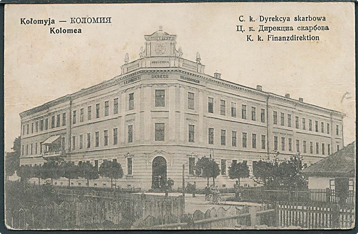 Østrigsk og ungarsk blandingsfrankeret brevkort fra Kolomea annulleret med feltpoststempel no. 68 d. 7.6.1916 til Zagreb.