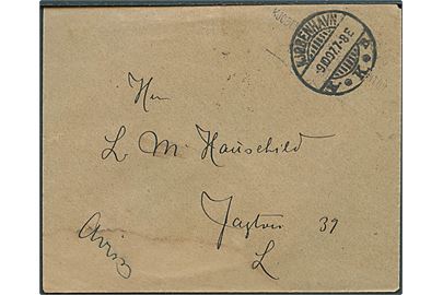 Ufrankeret Avissag sendt lokalt i Kjøbenhavn d. 9.10.1897. 