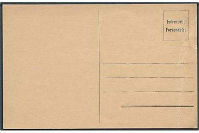 Interneret Forsendelse. Fortrykt brevkort fra den militære internering i 1943. Ubrugt. Fold.