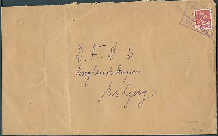30 øre Fr. IX på brev annulleret med rammestempel Ringsted g 612 Rg g d. 11.9.1953 til Esbjerg.
