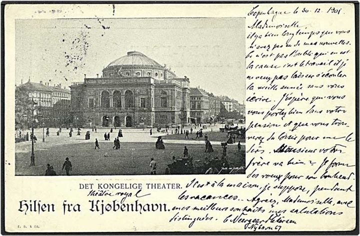 Hilsen fra København med Det kongelige Theater. E.D. & Co. u/no.