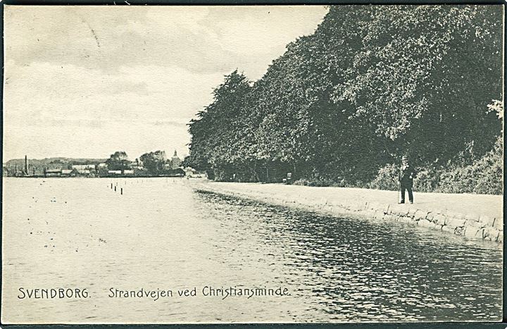 Strandvejen ved Christiansminde, Svendborg. Stenders no. 3703.