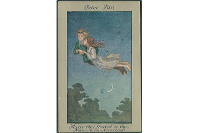 Peter Pan og Wendy paa vej til Never Land. C.W. Faulkner no. 1217.