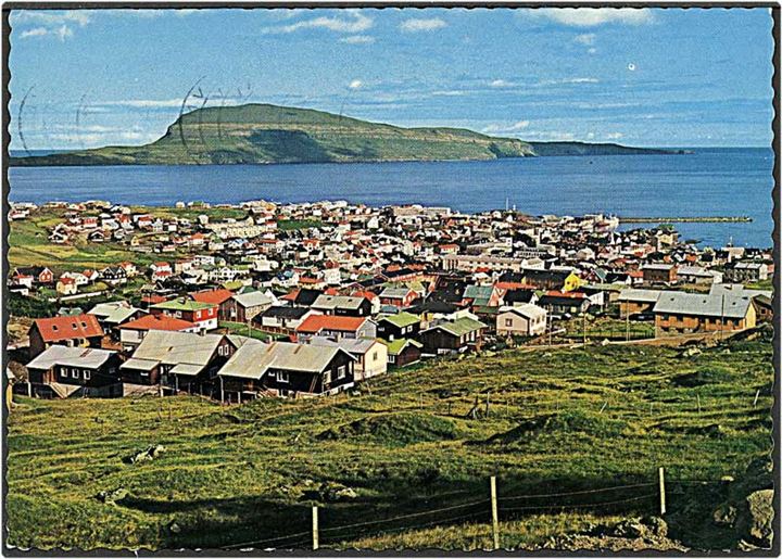 60 øre rød Fr. IX samt Advent 1972 på postkort fra Torshavn x.12.1972 til Esbjerg.