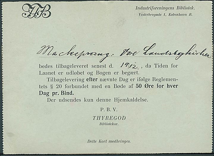 1 øre Bølgelinie på 7 øre Chr. X  korrespondancekort (fabr. 29-H), med bortklippede kanter, sendt som lokal tryksag i Kjøbenhavn d. 16.12.1921. Retur som ubekendt med stempel Indgaaet beskadiget (aaben) til Østerbro Postkontor og påsat lukkeoblat. Usædvanlig.