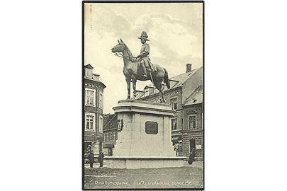 Chr. IX rytterstatue på Sveitzerpladsen i Slagelse. K. Skaarup no. 22331.