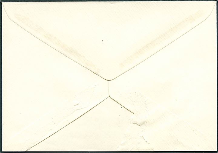 150 øre firmafranko fra P/F Shell og Julemærke 1981 på lokalt brev i Tórshavn d. 18.12.1981. Julemærke bundet til brev med frankostempel. Del af bagklap mgl.