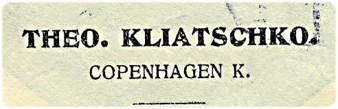 10 øre rød Chr. X på brev fra København d. 7.12.1914 til Helsingborg, Sverige. Mærket med perfin T18 - Theo. Kliatschko.