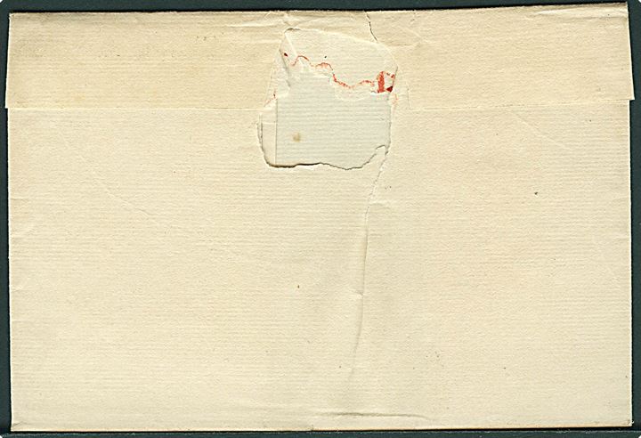 Original brev. Udateret brev til Handelsforvalter Nolsöe paa Færøerne påskrevet: Original. Jacob Nolsöe var handelsforvalter i perioden 1831-1851. Laksegl fjernet.