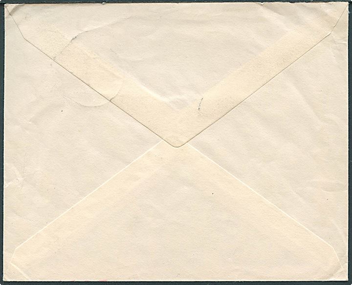 60/40 øre Provisorium single på brev annulleret med brotype IIc Færingerhavnen d. 21.8.1956 til Hellerup.