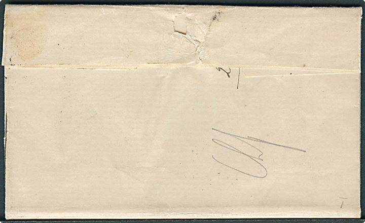 4 sk. 1854 udg. single på anbefalet brev mærket “NB” annulleret med nr.stempel “19” og sidestemplet antiqua Frederikshavn d. 31.8.1857 til Kjøbenhavn.