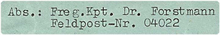 Feltpost brev, feltpost nr. 04022, d. 11.10.1941 til København. Liniestempel med feltpost.