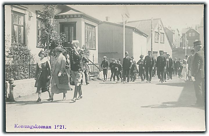 Island, Reykjavik, Kongebesøget i 1921. Fotokort u/no. Kvalitet 9