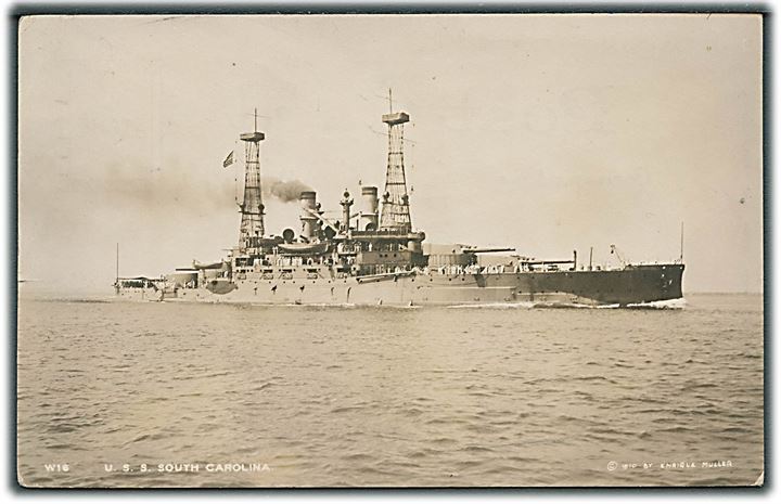USA. USS “South Carolina”, slagskib. Muller no. W16. Kvalitet 7