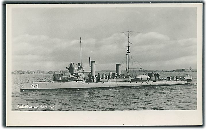 Svensk, HMS Vedettbåt 44 - ex. “Arcturus”. Sveriges Flotta no. A22/43287. Kvalitet 8