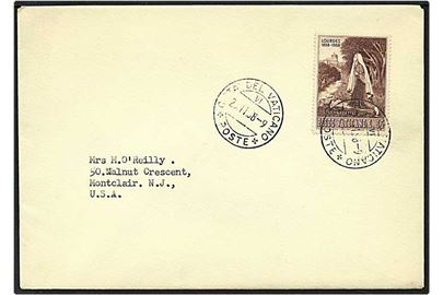 15 lire brun på brev fra Vatikanet d. 2x.11.198 til USA.