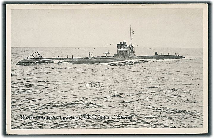 Svensk, HMS “Uttern”, undervansbåd. Sveriges Flotta no. B18. Kvalitet 7