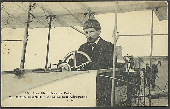 Fly. M. Delagrange i sin flyvemaskine. No. 65. Kvalitet 7