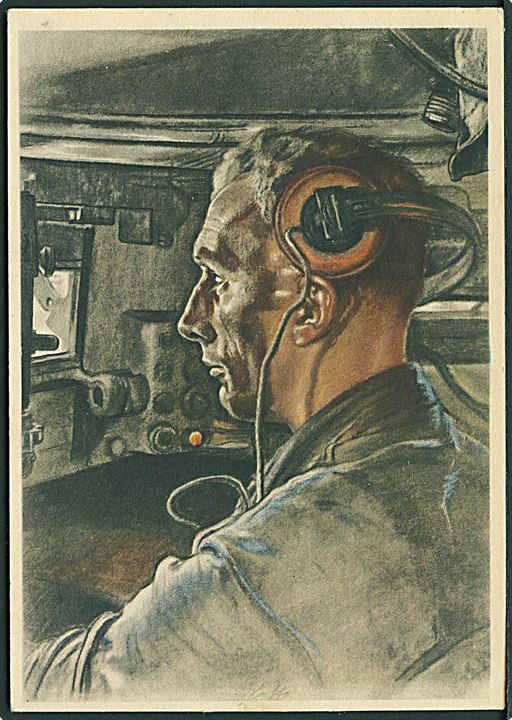 Verdenskrig 2. Tysk propaganda. W. Willrich: Der Panzerfahrer. VdA no. E31 Kvalitet 8