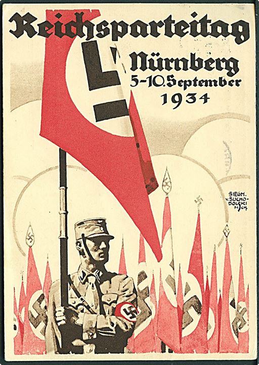 Verdenskrig 2. Tysk propaganda. NSDAP Reichparteitag Nürnberg 1934. F. Eber u/no. Kvalitet 8